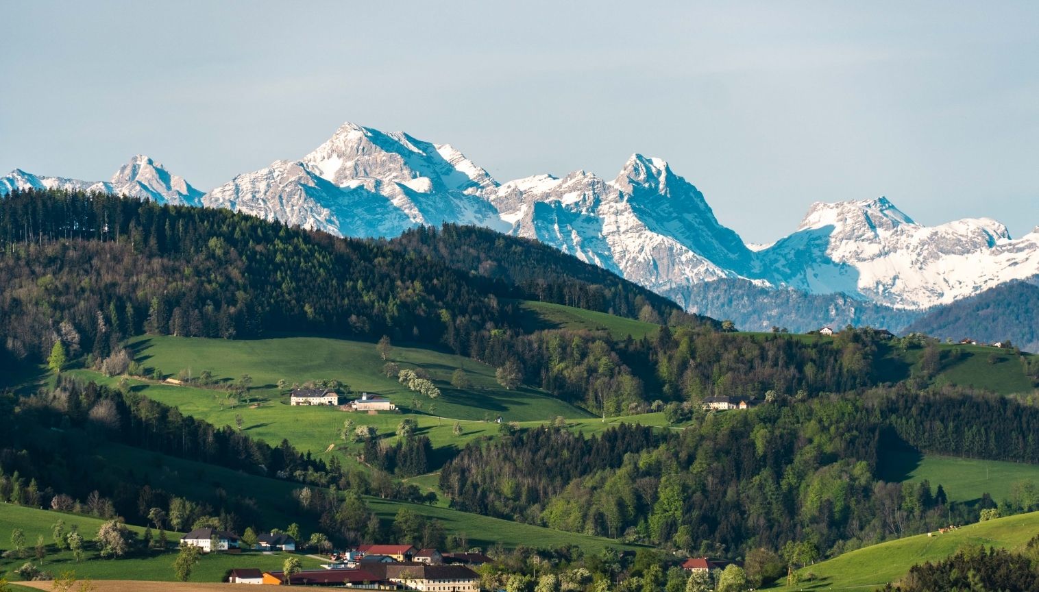 Hochhubergut Panorama Ternberg und Berge